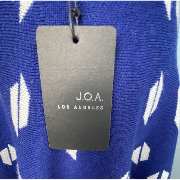 NWT! J.O.A. Sweater Skirt Size Small Blue Wool Blend Stretch Flare Fall Office - Picture 7 of 9